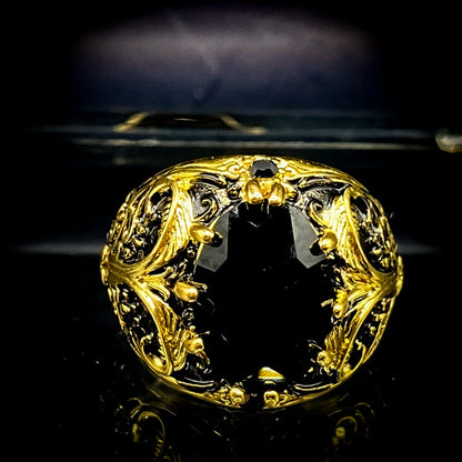 金運・開運・魔術リング【激レア・金運招術】魔王召喚の黒輝＜NEWデザイン＞
