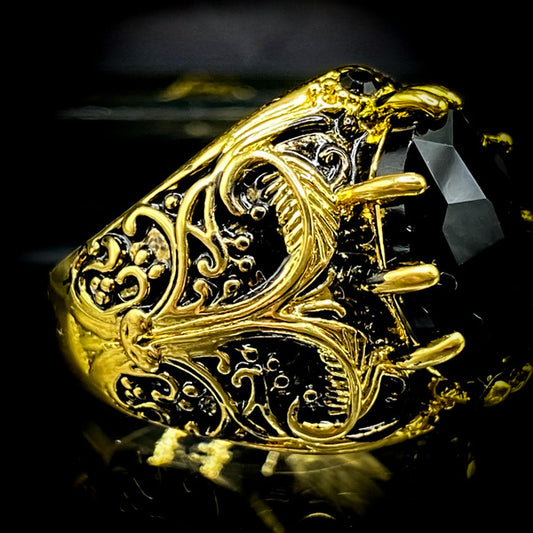 金運・開運・魔術リング【激レア・金運招術】魔王召喚の黒輝＜NEWデザイン＞