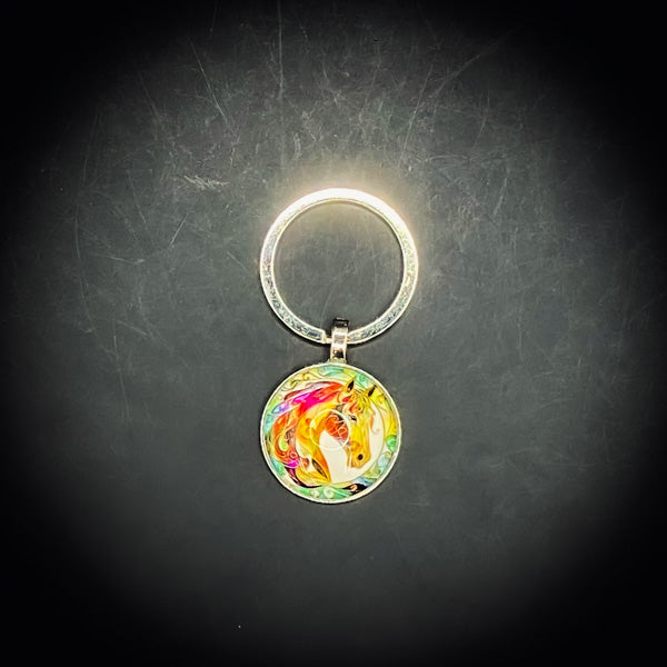 虹の財運を駆ける伝説魔馬の招財具   黒魔術アクセサリー   「虹馬の黄金」