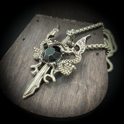 尽きぬ財を巡らせる黒龍金環   黒魔術アクセサリー   「黒龍の金巡」